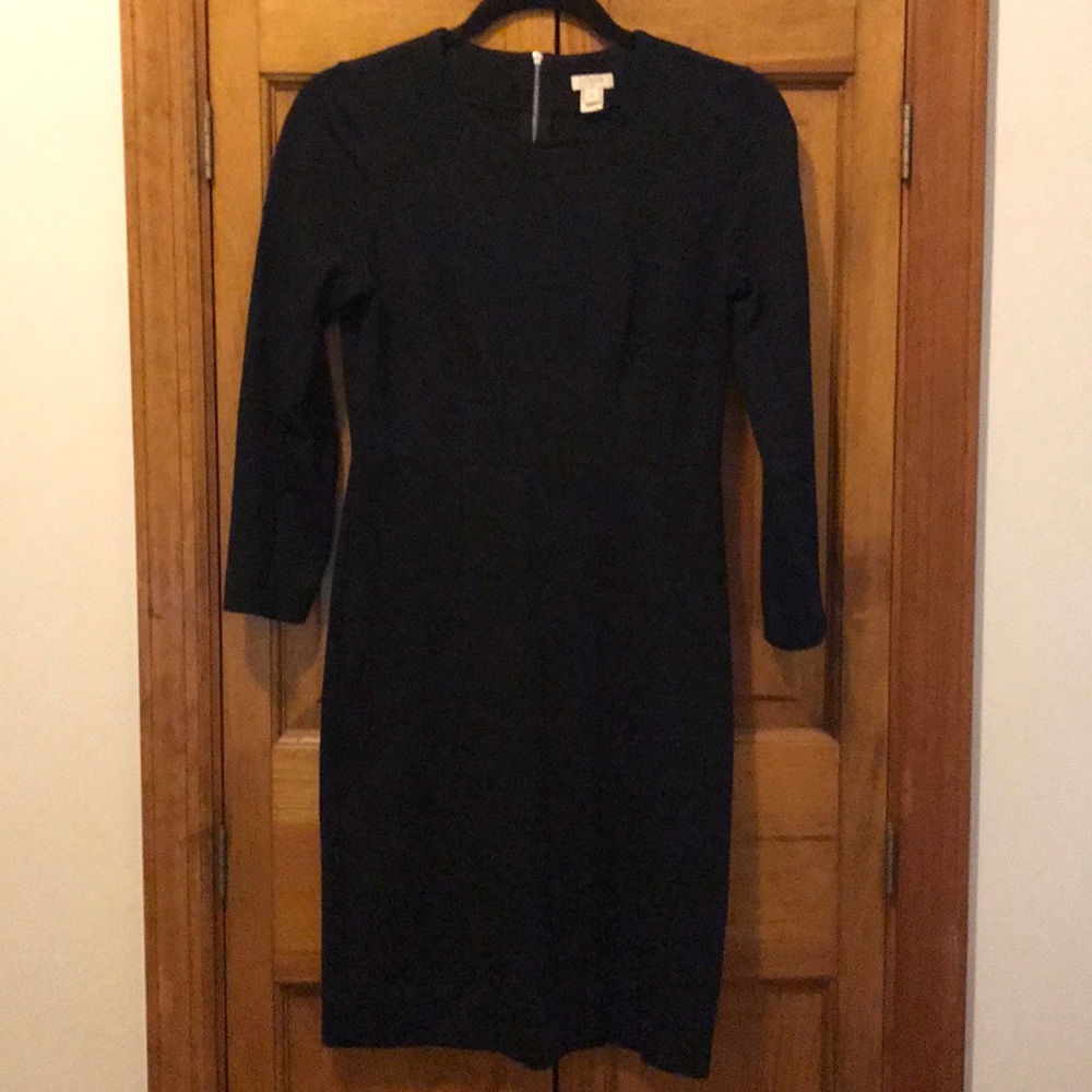 J. Crew Classic Black Long Sleeve Dress